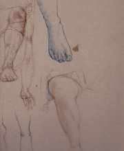 Studio di nudo, inchiostri su carta, 41x29cm, 2007